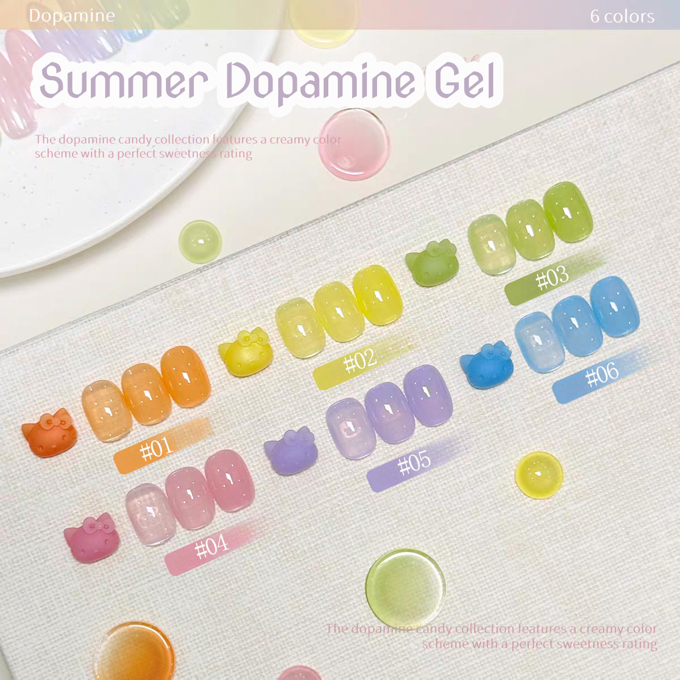 Coloured Gel Set - 1 szt. WS Ice Transparent Dopamine