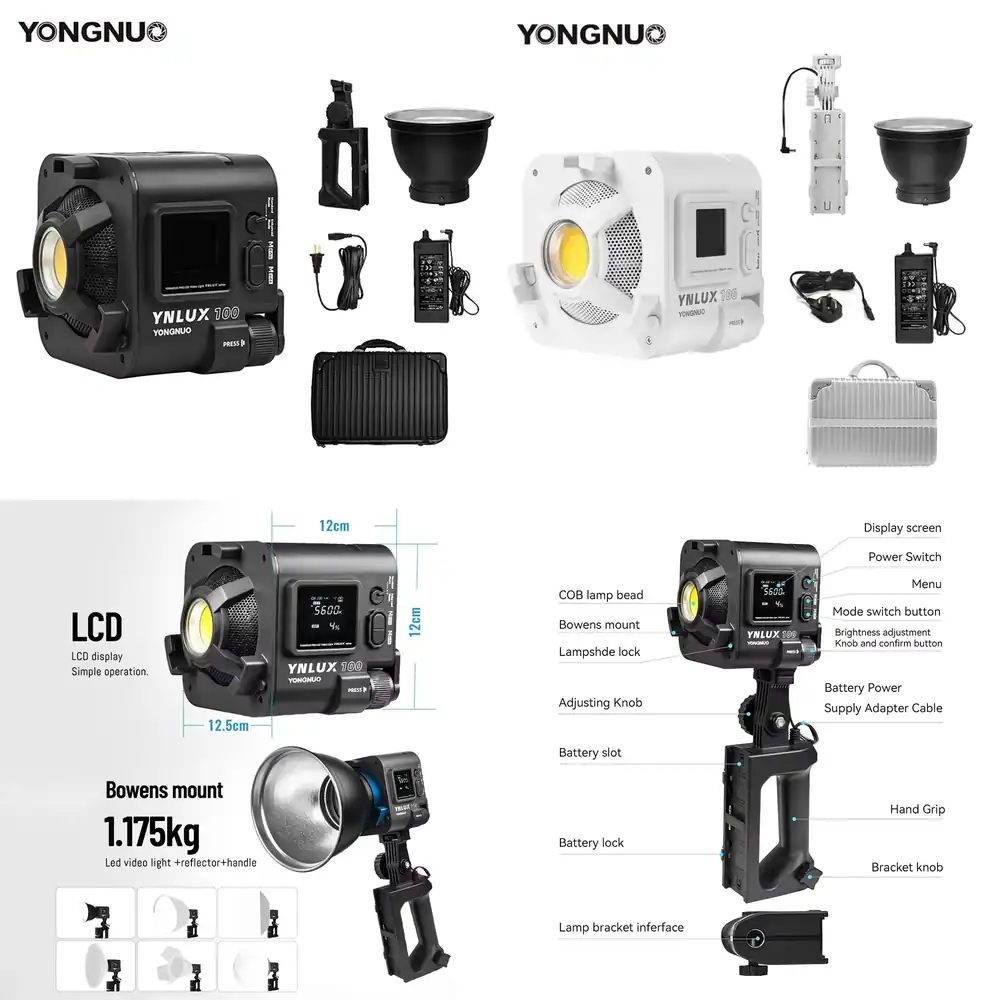 Photography Of Lighting - YONGNUO YNLUX100 100W 3200K-5600K Kompaktowa, przenośna