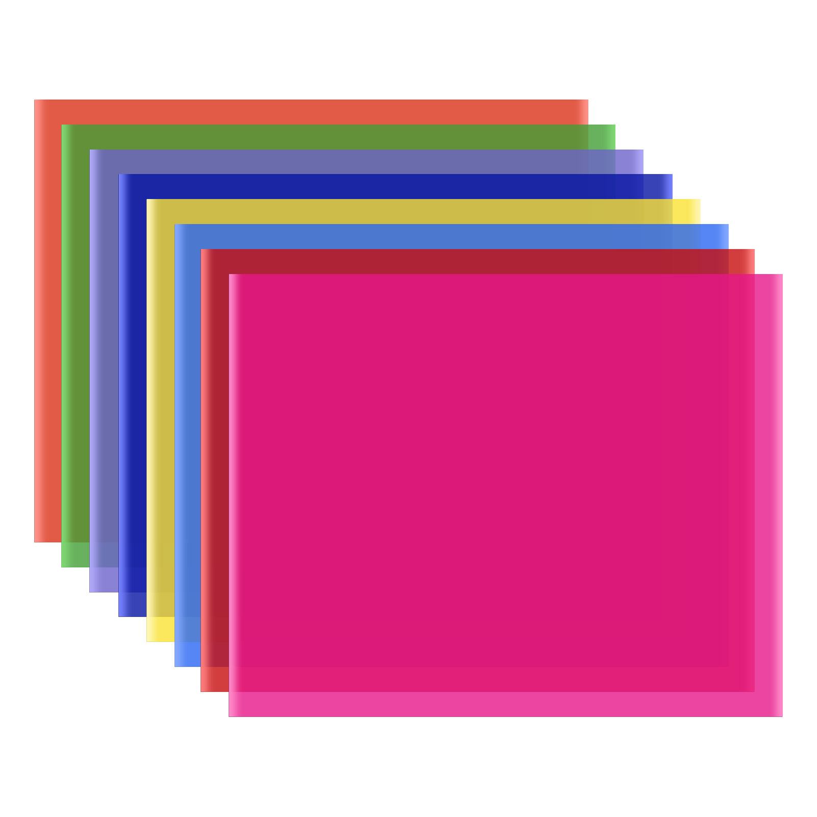 Coloured Gel Set - 8 Kolorów/zestaw PET Przezroczyste Żelowe Filtry