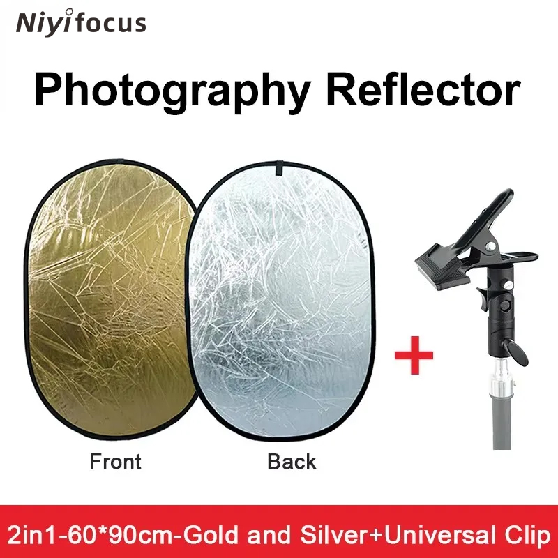 Photography Lighting Diffuser - Okrągły przenośny reflektor 2w1 30cm 60cm