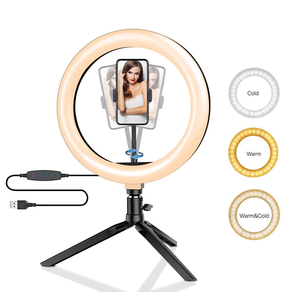 Photography Lighting Spotlight - 26cm 10-calowy pierścień LED do selfie