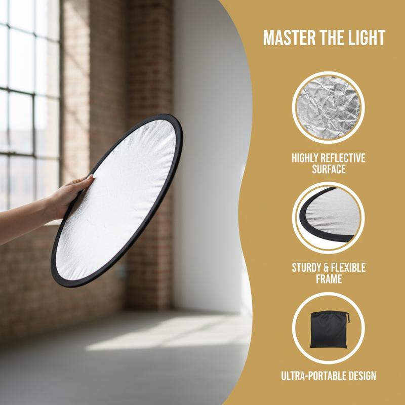 Photography Lighting Diffuser - Okrągły reflektor fotograficzny 5 w 1,