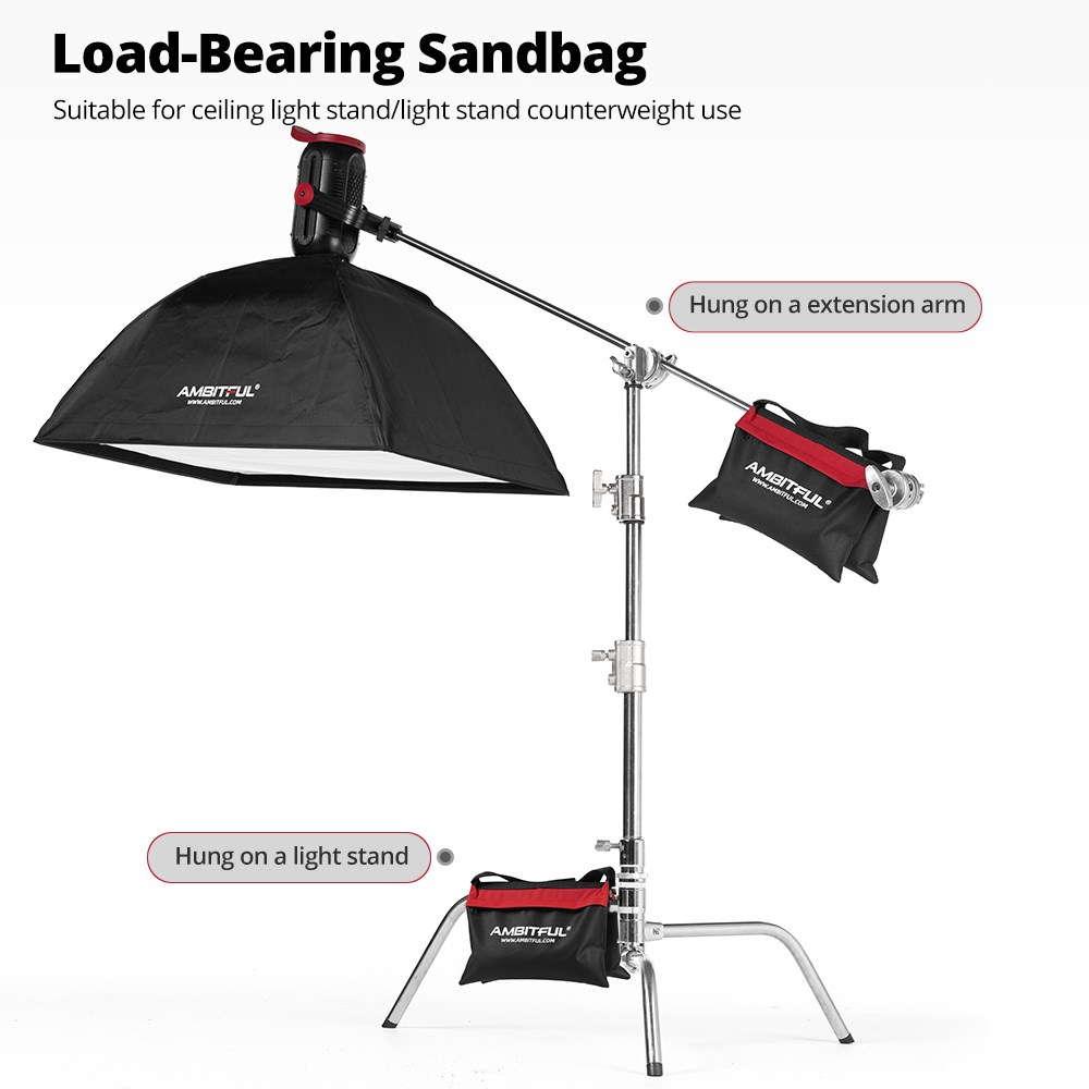 Ambitny 44x33cm nośny worek z  – Light Stand Sandbag recenzja i cena