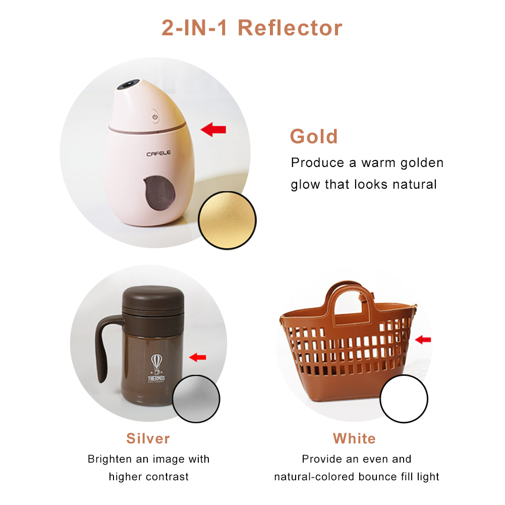 Okrągły przenośny reflektor 2w – Photography Lighting Diffuser recenzja i cena