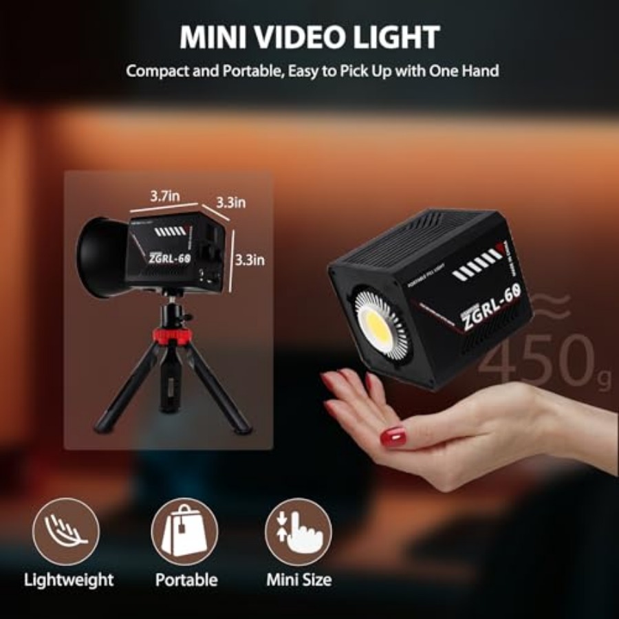 Przenośna lampa wideo LED COB  – Photography Lighting Spotlight recenzja i cena