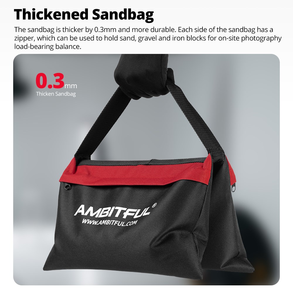 Worek z piaskiem Ambitful 44x3 – Light Stand Sandbag recenzja i cena