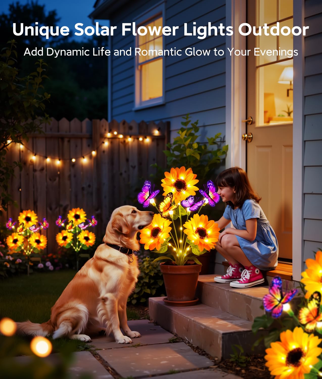 Solarne lampki ogrodowe, dekor – Flower Photography Led Lighting Pack recenzja i cena